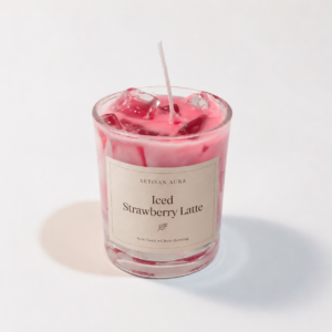Iced Strawberry Latte Candle